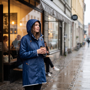 Women's Lightweight Raincoat - Estate Blue