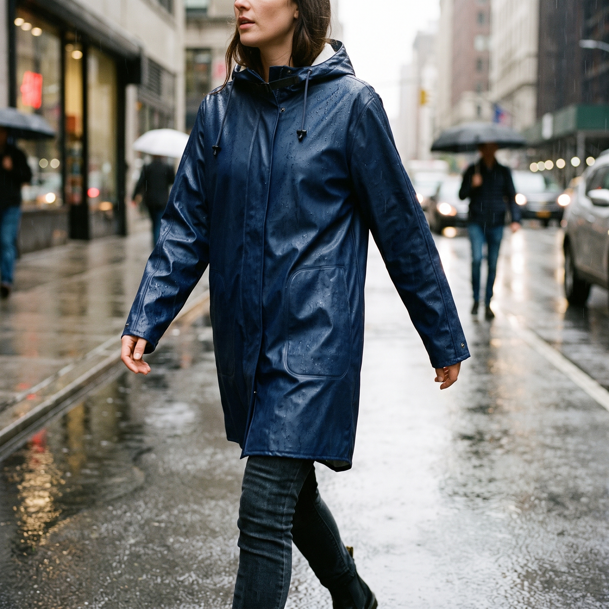 Women's Lightweight Raincoat - Estate Blue