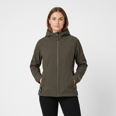 Women's Short Softshell Raincoat - Wren
