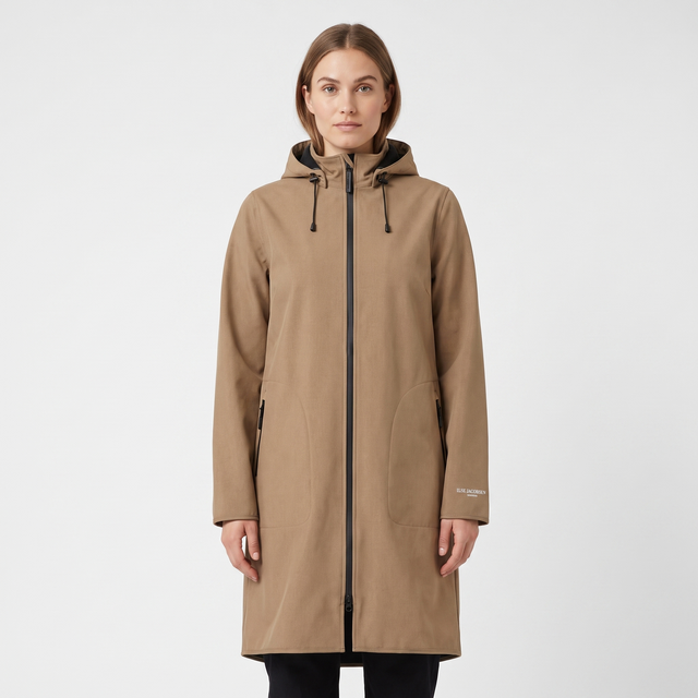 Women's Softshell Rain Jacket - Mocca