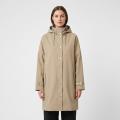 Women's Waterproof Rain Jacket - Greige