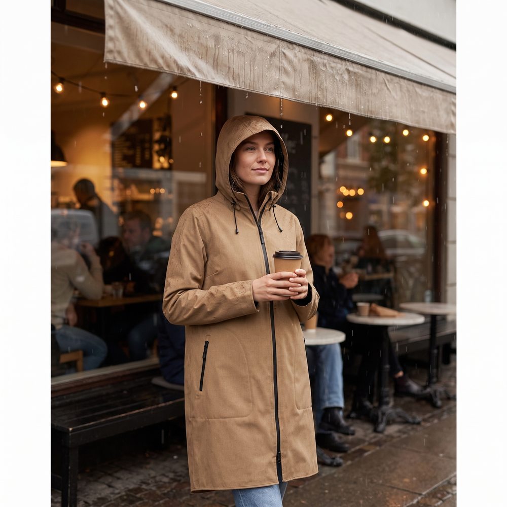Women's Softshell Rain Jacket - Mocca