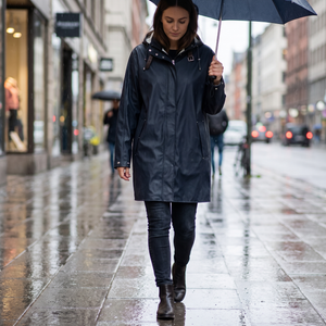 Women's Waterproof Raincoat - Dark Indigo