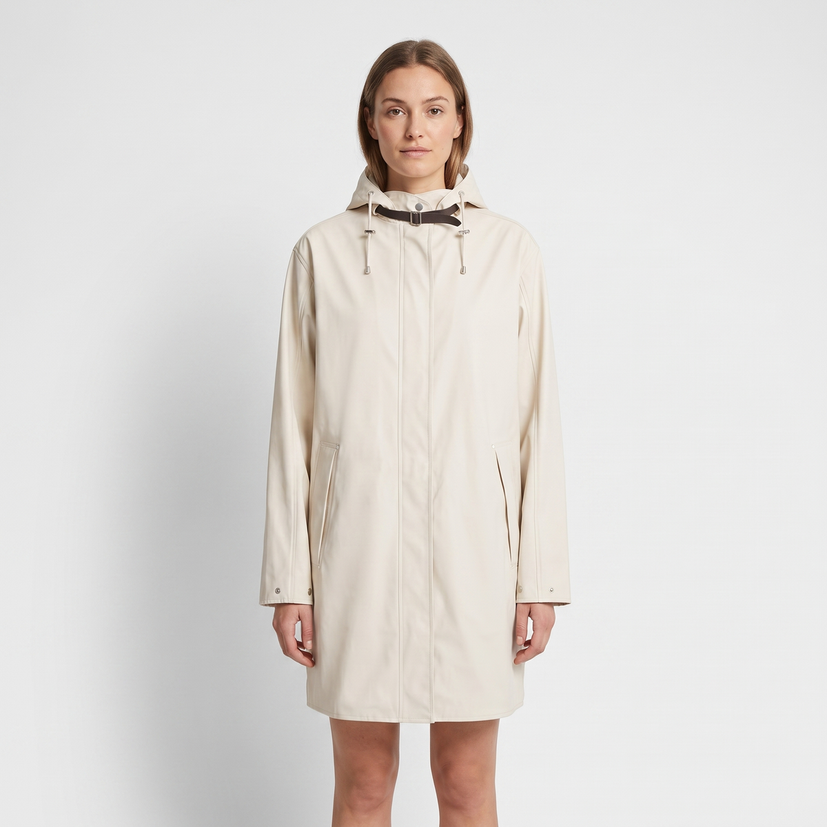 Women's Waterproof Raincoat - Milk Creme