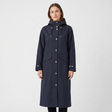 Women's Long Raincoat - Dark Indigo