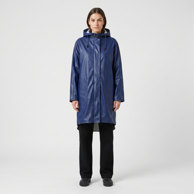 Women's Lightweight Raincoat - Grey Blue