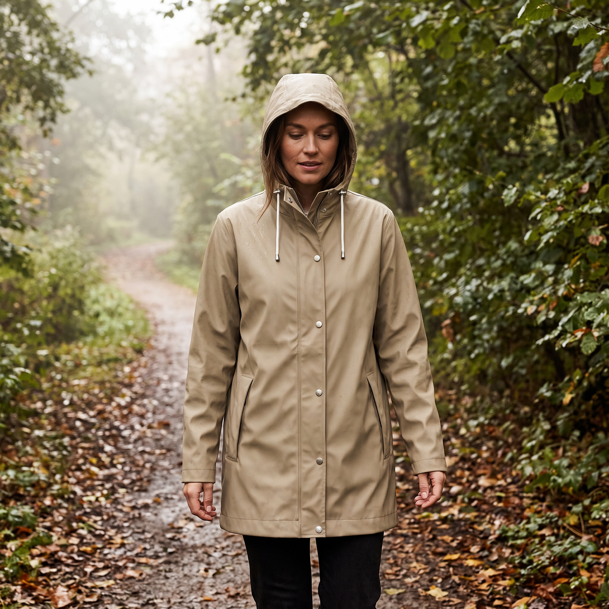 Women's Short Rain Jacket - Coriander