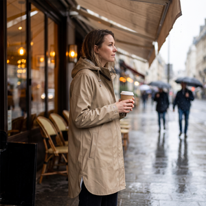 Women's Lightweight Raincoat - Wheat