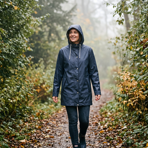 Women's Short Rain Jacket - Ombre Blue