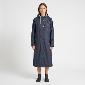 Women's Long Rain Jacket - Ombre Blue