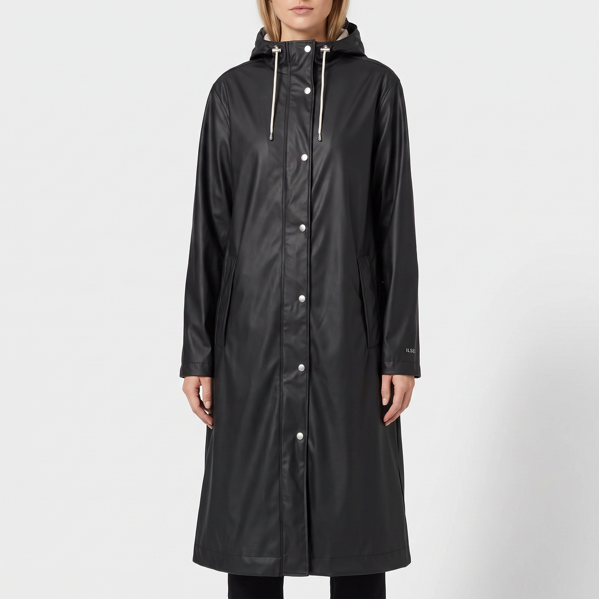 Women's Long Rain Jacket - Black Beauty
