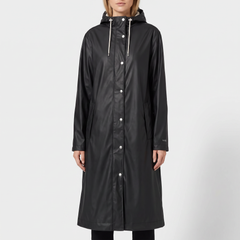 Women's Long Rain Jacket - Black Beauty