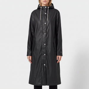 Women's Long Rain Jacket - Black Beauty