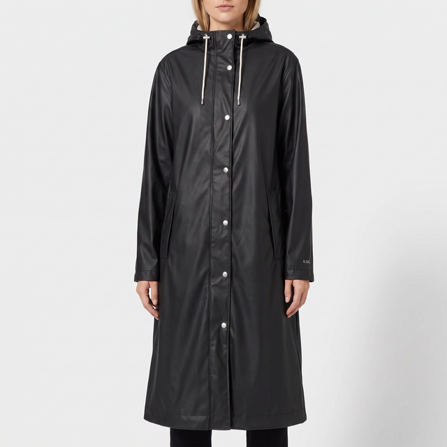 Women's Long Rain Jacket - Black Beauty