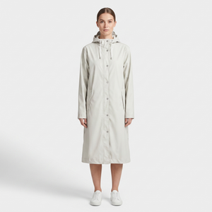 Women's Long Rain Jacket - Milk Creme