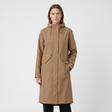 Women's Long Softshell Raincoat - Mocca