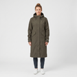 Women's Long Softshell Raincoat - Wren
