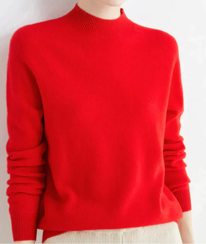 High-Neck Knit Top