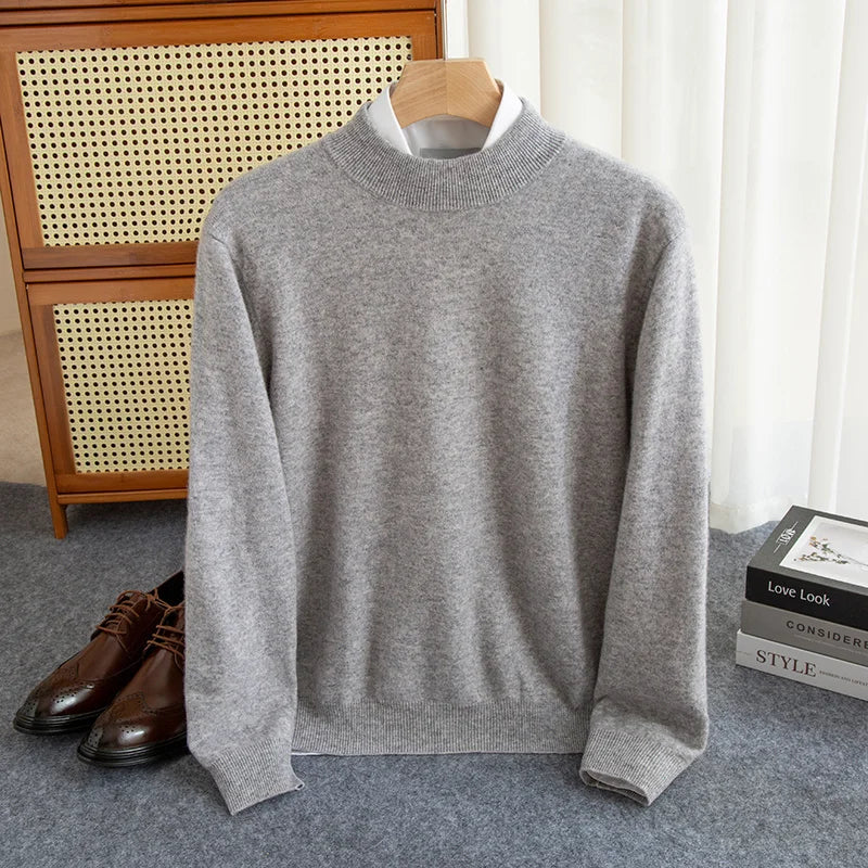 Roll-Neck High-Neck Knit Top