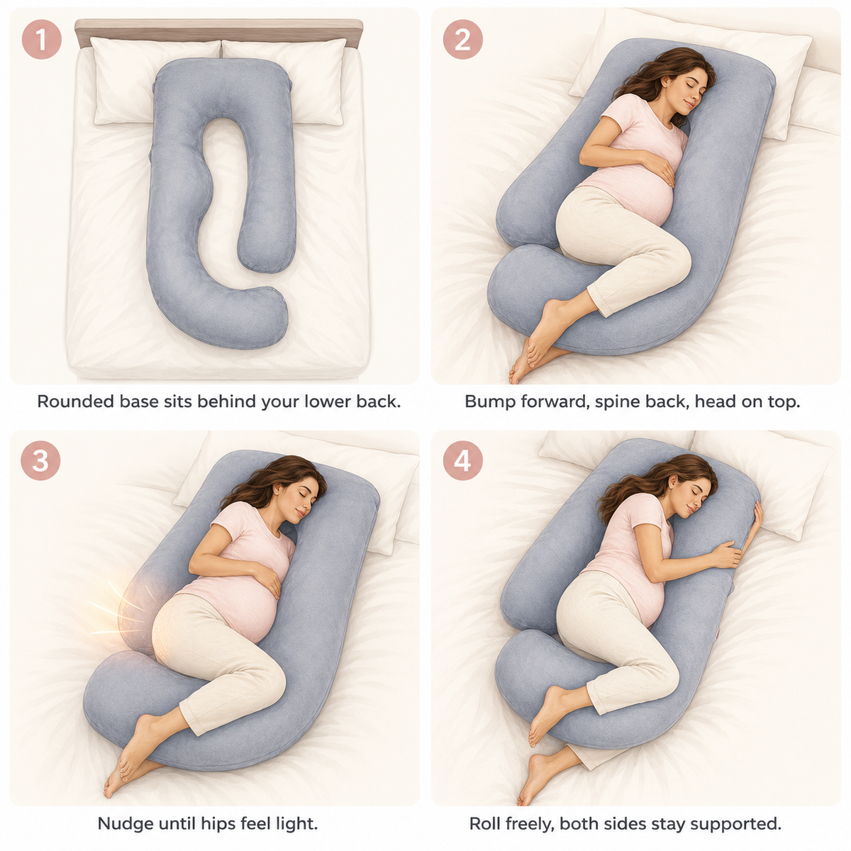 Poma Full Body Maternity Pregnancy Pillow