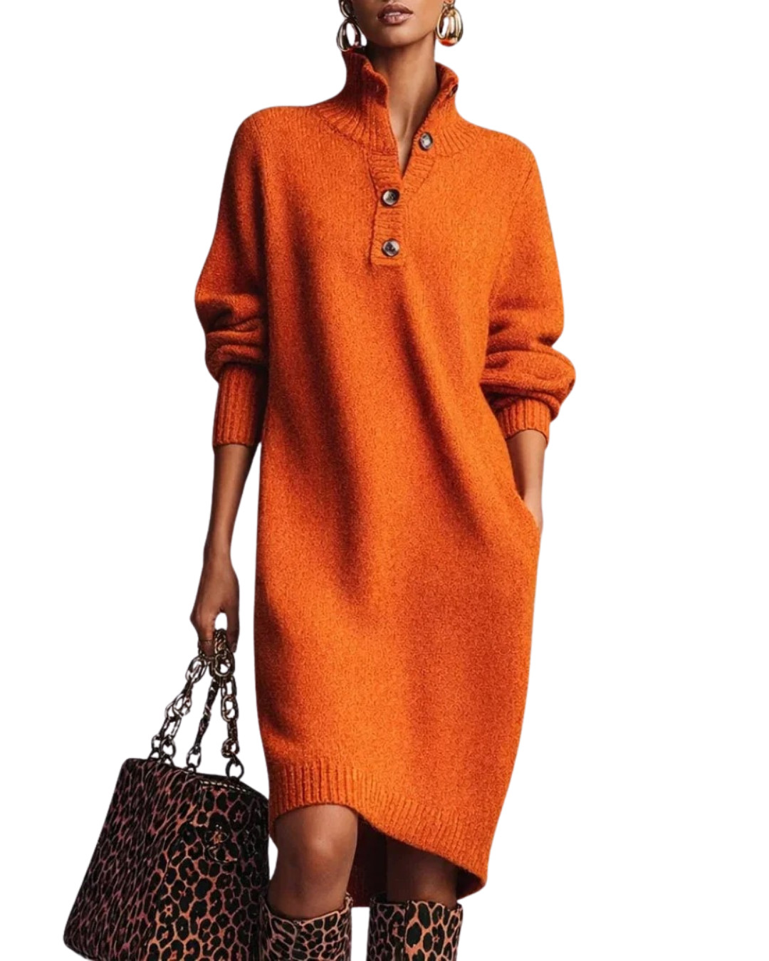 Button-Front Dress