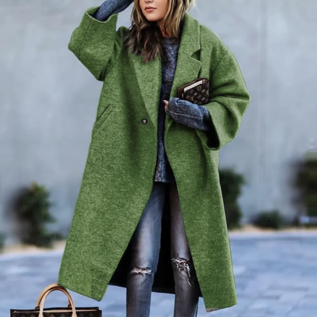 Plaid Lapel Coat