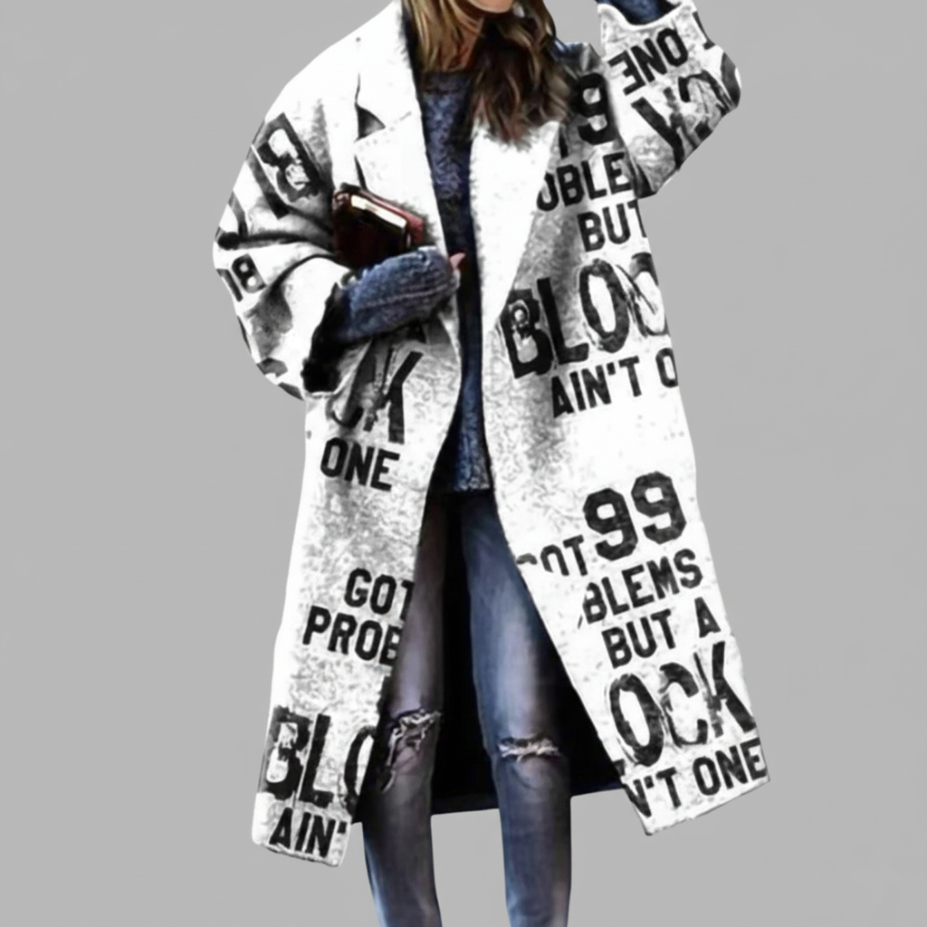 Plaid Lapel Coat