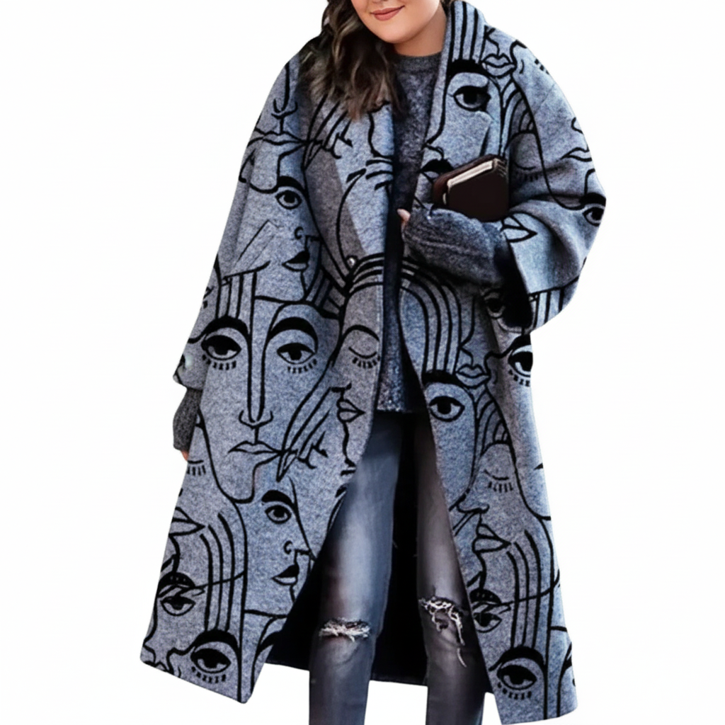 Plaid Lapel Coat