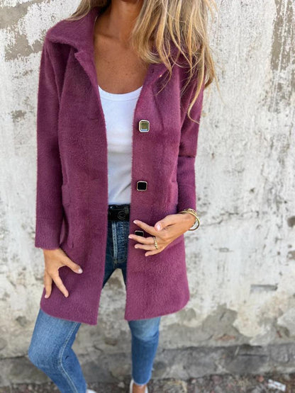 Button-Front Hooded Coat 2