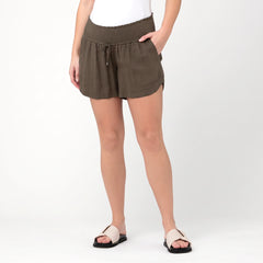 Mila Shirred Maternity Summer Shorts