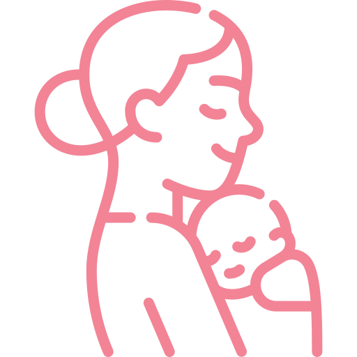 NuriBloom Devora ergonomic baby carrier worn by mother with newborn indoors