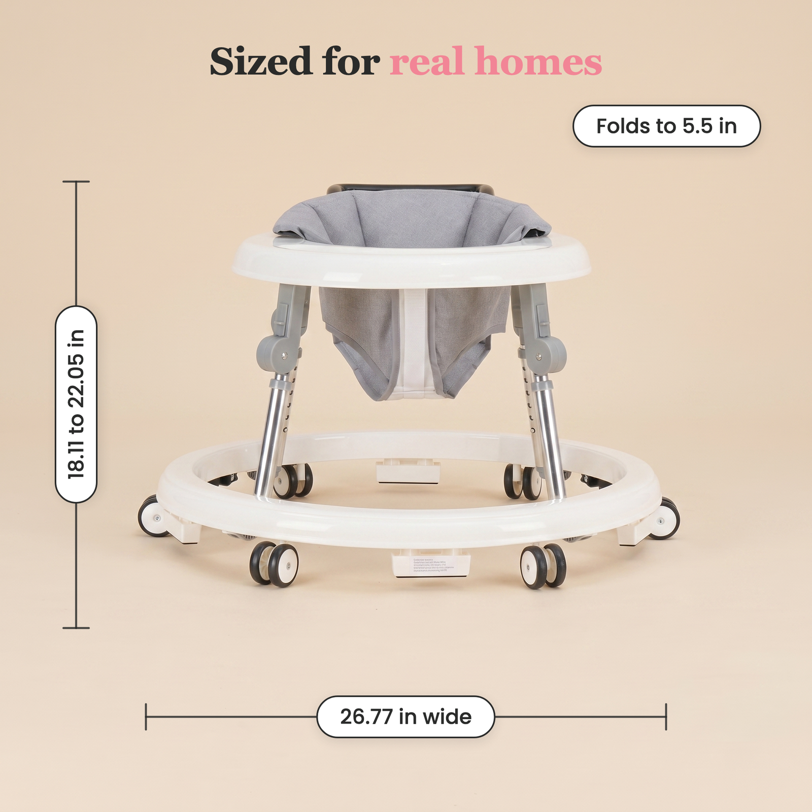 Wilma Foldable Adjustable Baby Walker (test)