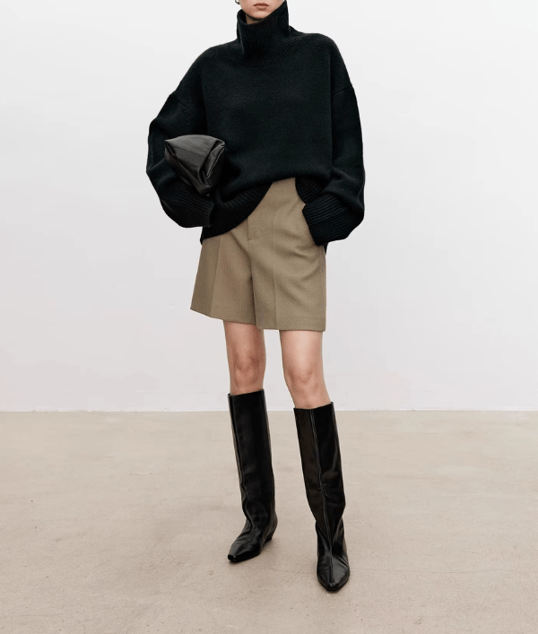 Turtleneck Wide-Sleeve Jumper