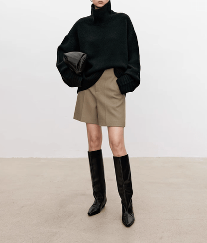 Turtleneck Wide-Sleeve Jumper