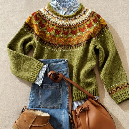 Puff-Sleeve Knit Top