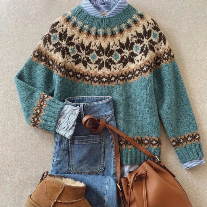 Puff-Sleeve Knit Top