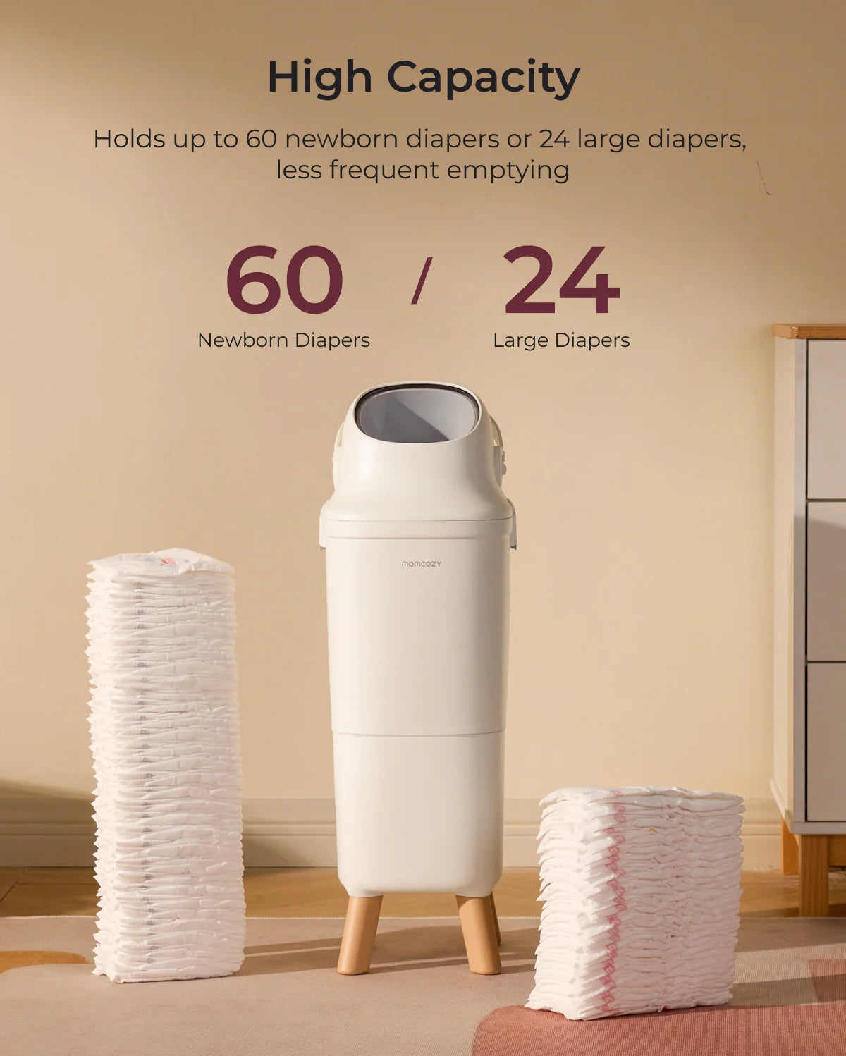 Sophia Triple Seal Diaper Pail Odor Control Baby Diaper Bin